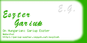 eszter gariup business card